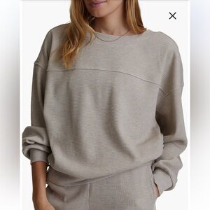 Varley Arvin Waffle Knit Sweatshirt Size Small